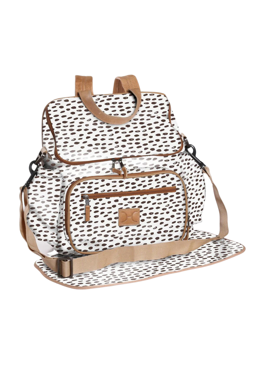 Thandana Baby Backpack Seeds (White) (Laminated Fabric) Full of