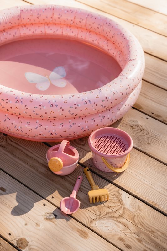Floral Print Inflatable Baby Pool – Pink Base