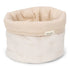 Little Dutch Quilted Reversible Round Storage Basket | Pure Soft Beige (Newborn Naturals) (Large)