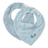 Little Dutch Organic Cotton Bandana Bib Set | Pure Denim Blue (Set of 2)