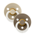 BIBS Colour Pacifiers | Vanilla Glow & Dark Oak Glow (2 Pack)