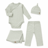 BOKI 4 Piece Organic Pointelle Bundle Set | Sage Mist