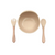 Full of Beans Silicone Bowl, Spoon & Fork Set | Ivory