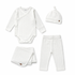 BOKI 4 Piece Organic Pointelle Bundle Set | Pearl