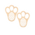 Full of Beans Wooden Bunny Footprint Stencil Set (Set of 2)