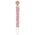 Full of Beans Ruffled Cotton Pacifier Clip | Dusty Pink