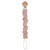 Full of Beans Ruffled Cotton Pacifier Clip | Mauve