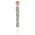 Full of Beans Ruffled Cotton Pacifier Clip | Sage