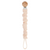 Full of Beans Ruffled Cotton Pacifier Clip | Soft Pink