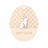 Full of Beans Wooden Easter Tag | Gingham (Happy Easter)