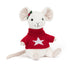 Jellycat Merry Mouse with Red Christmas Jumper