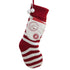 Ginger Ray | Knitted Christmas Stocking with Pocket | Red & White Stripe