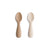 Mushie Silicone Toddler Starter Spoons | Natural & Shifting Sand (2 Pack)