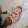Mushie Daisy Rattle / Teether | Dusty Rose