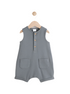 Waffle Knit Summer Romper | Charcoal