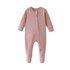 BOKI Organic Cotton Honeycomb 2-Way Long Sleeve Zipsuit | Petal Blush
