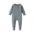 BOKI Organic Cotton Honeycomb 2-Way Long Sleeve Zipsuit | Raincloud