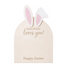 Full of Beans Wooden Bunny Ear Easter Plaque (Footprint Keepsake)