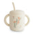 Mushie Silicone Training Cup & Straw | Pink Flowers