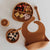 Snuggle Hunny Silicone Spoon & Fork Set | Chestnut