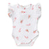 Snuggle Hunny Organic Short Sleeve Bodysuit with Frill | Candy Cane