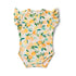 Snuggle Hunny Organic Short Sleeve Frill Bodysuit | Sunny Citrus
