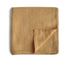 Mushie Muslin Swaddle Blanket | Organic Cotton | Fall Yellow