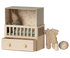 Maileg | Baby Room with Micro Rabbit | Dusty Green