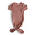 Mushie Ribbed Knotted Baby Gown | Cedar
