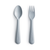 Mushie Fork & Spoon Set | Cloud