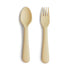 Mushie Fork & Spoon Set | Pale Daffodil