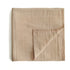 Mushie Organic Cotton Muslin Swaddle Blanket | Pale Taupe