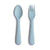 Mushie Fork & Spoon Set | Powder Blue