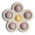Mushie Flower Press Toy | Soft Lilac / Daffodil / Ivory