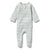 Wilson & Frenchy Organic Zipsuit with Feet | Arctic Stripe