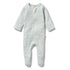 Wilson & Frenchy Organic Zipsuit with Feet | Arctic Stripe