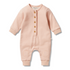 Wilson & Frenchy Organic French Terry Slouch Growsuit | Cameo Rose