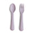 Mushie Fork & Spoon Set | Soft Lilac