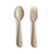 Mushie Fork & Spoon Set | Vanilla