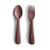 Mushie Fork & Spoon Set | Woodchuck